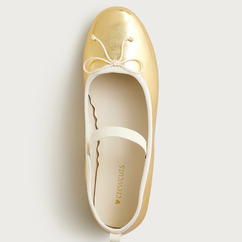 J Crew crewcuts Girls' strappy ballet flats Size 4 Honey gold